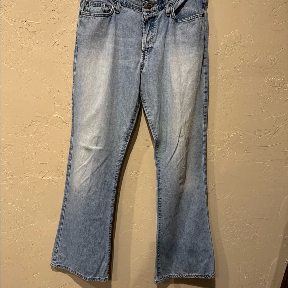 Abercrombie & Fitch Blue Flare Wide Leg Jeans